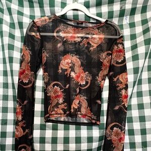 Dragon Mesh Crop Top